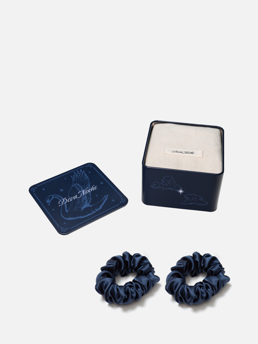 Набор из 2-х стандартных резинок для волос DARK BLUE