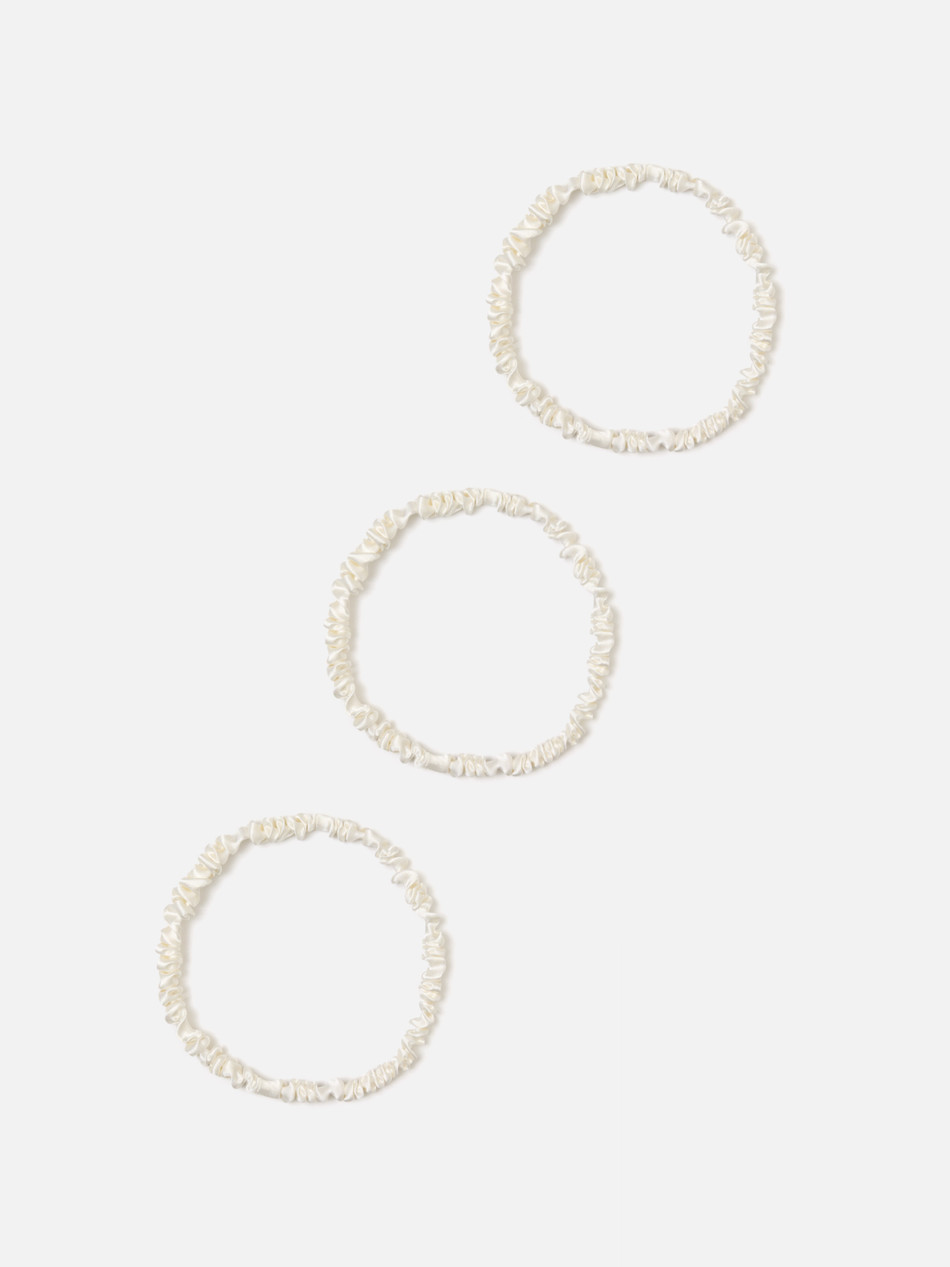 Набор из 3-х резинок для кудрявых волос MILKY WHITE