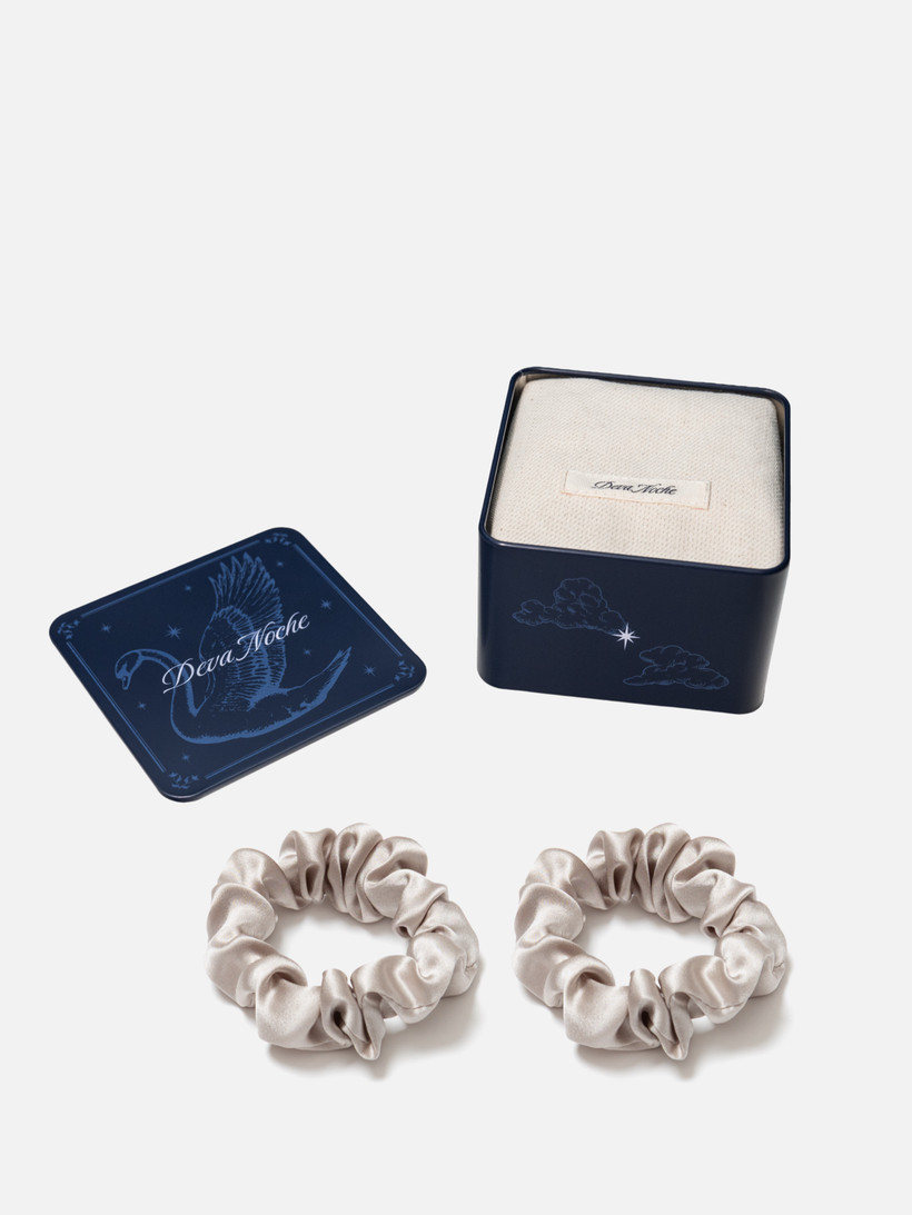 Набор из 2-х стандартных резинок для волос PEARL GREY