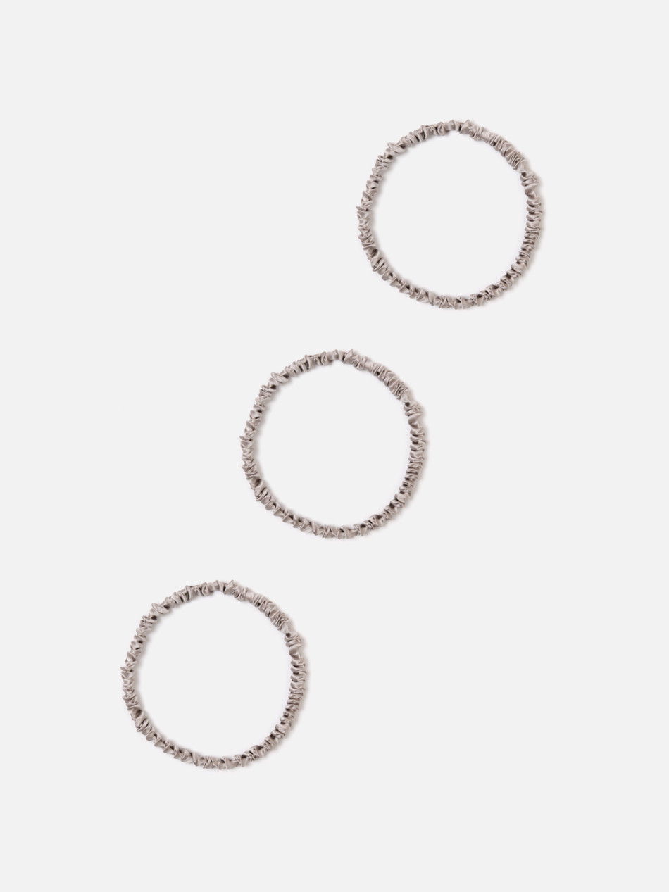 Набор из 3-х резинок для кудрявых волос PEARL GREY