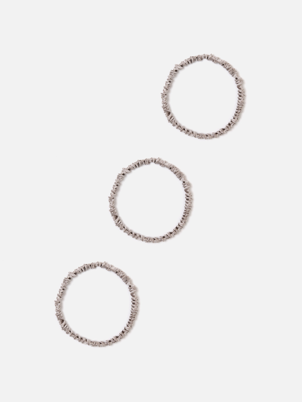 Набор из 3-х резинок для кудрявых волос PEARL GREY