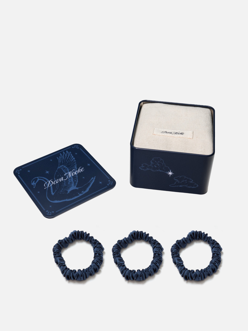 Набор из 3-х mini резинок для волос DARK BLUE