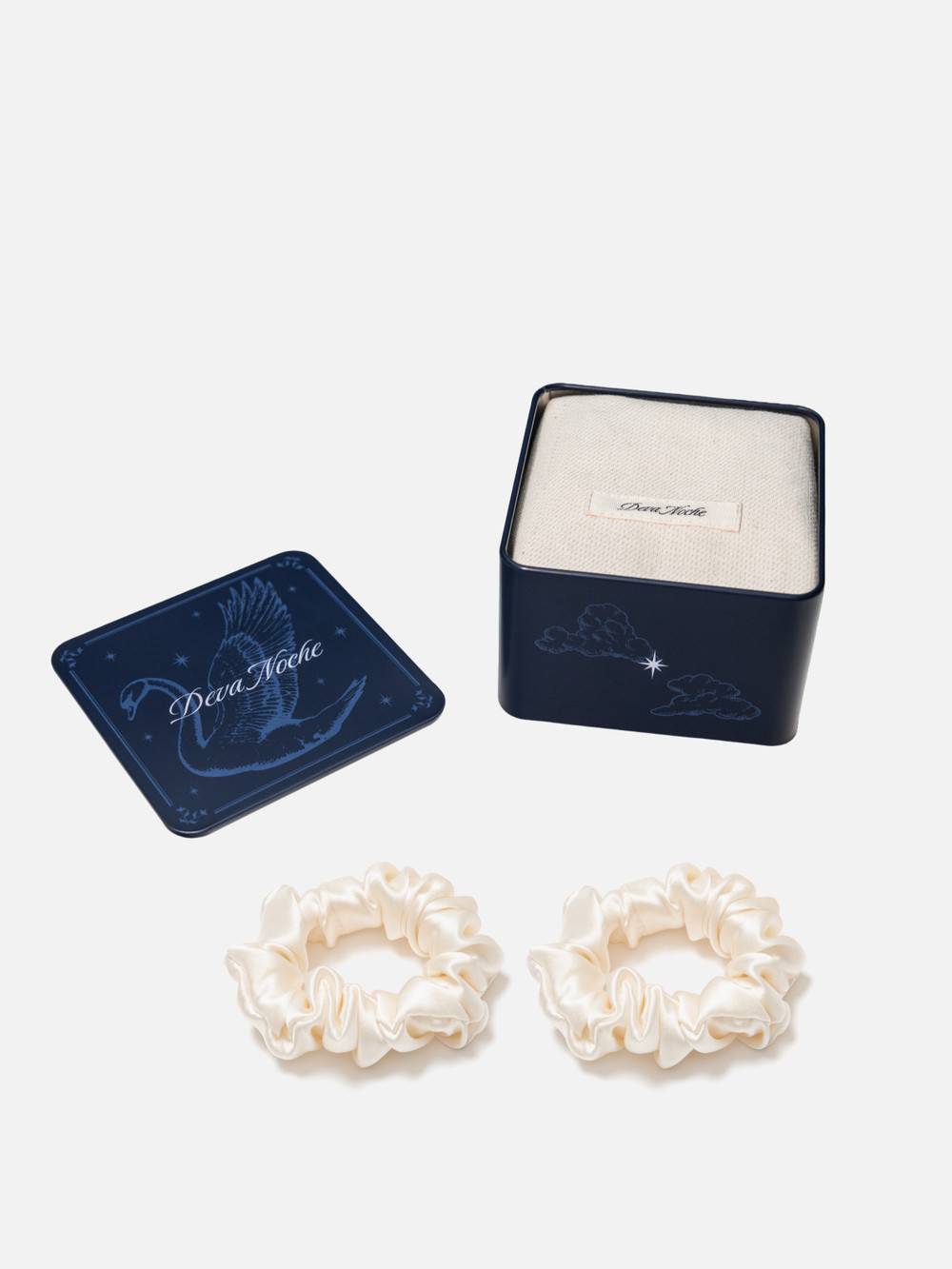 Набор из 2-х стандартных резинок для волос MILKY WHITE